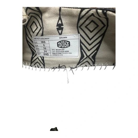 Buckle Exclusive Hey Dude Wendy Rodeo Kingman Shoes Size 8 Cow Print Turquoise - Picture 11 of 12